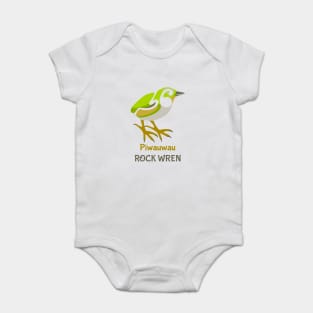 Rock Wren New Zealand Bird Baby Bodysuit